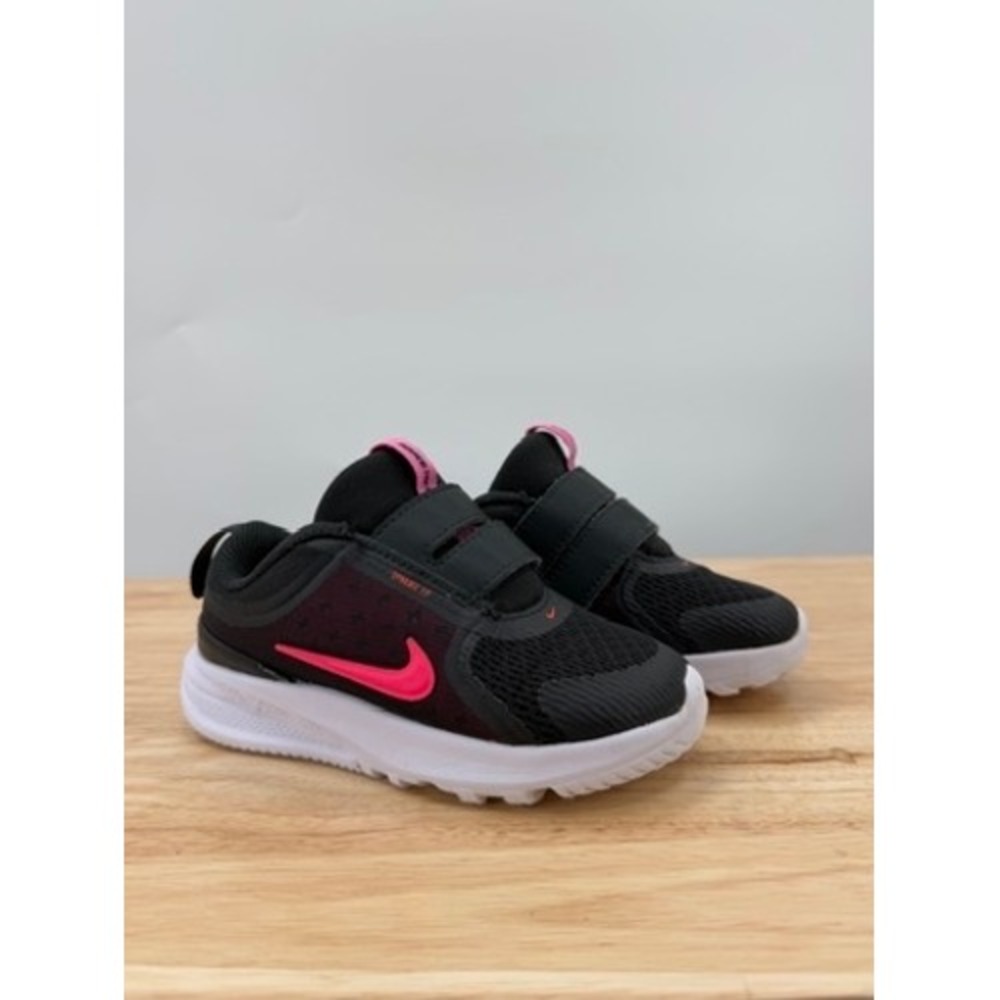 Nike Star Runner 5 Toddler Girls Sneaker Easy On Strap Running Black Pink Mesh